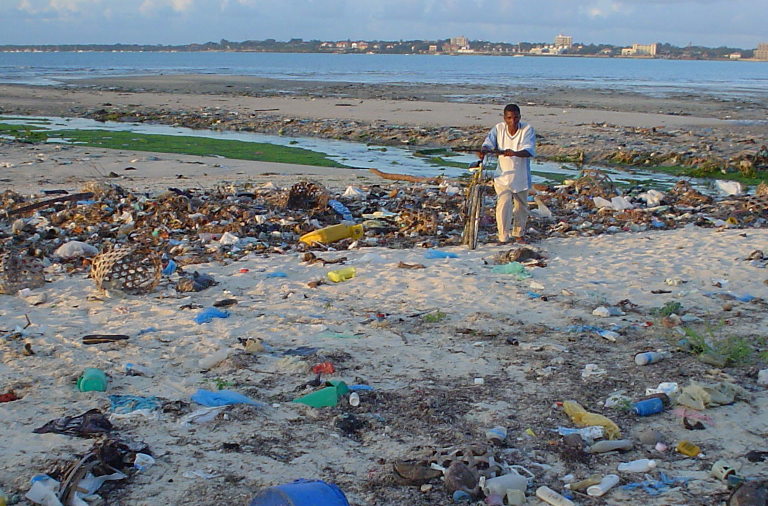 plastic on beaches