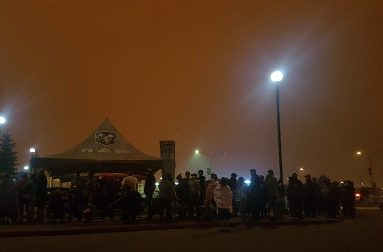 Fire evacuees
