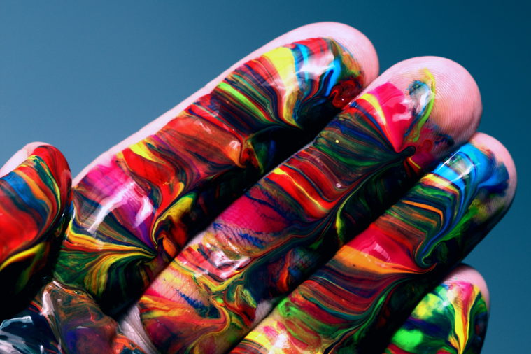 painted hand