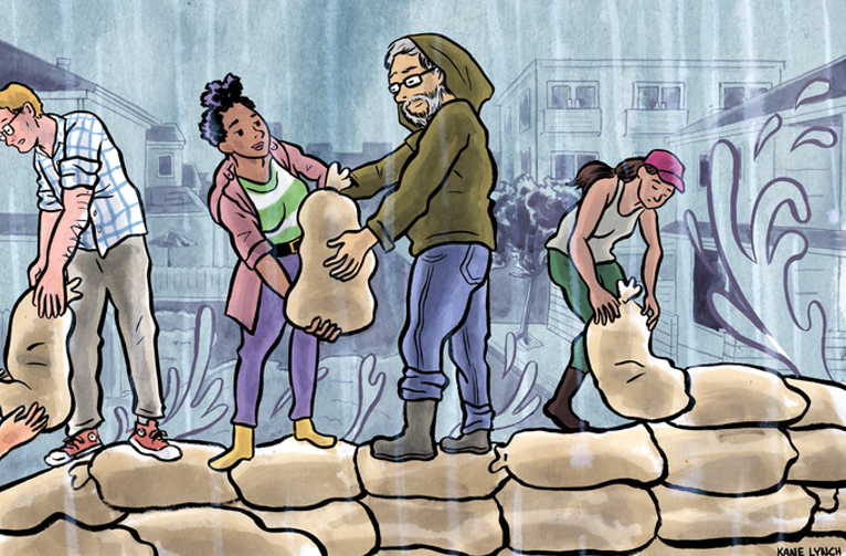 Disaster response cartoon