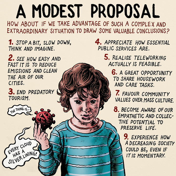 A Modest Proposal for dealing with coronavirus by Miguel Brieva