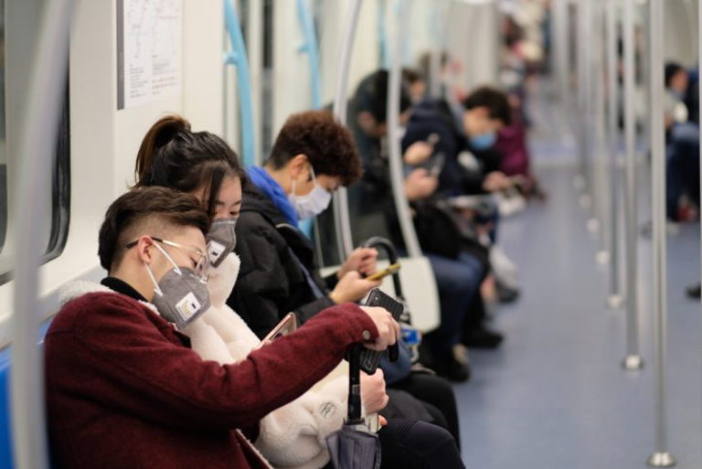 Chinese people on train