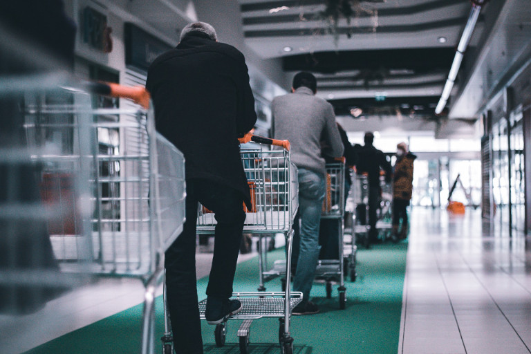 line at store