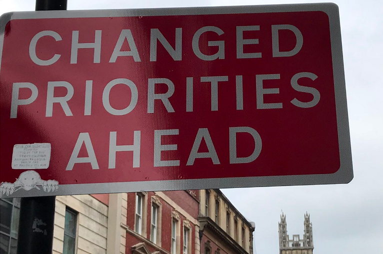 Changed priorities