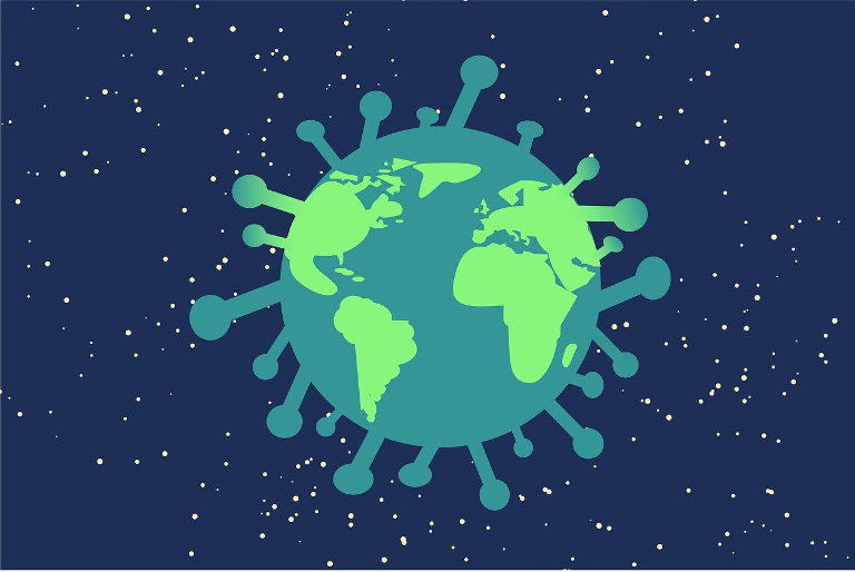COVID globe