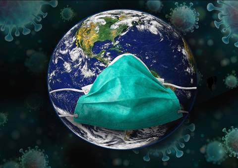 World in mask