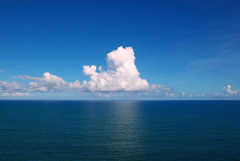 clouds over the ocean