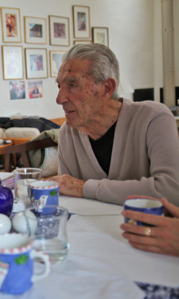 Stewart Udall at his kitchen