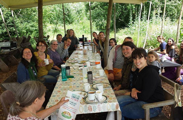 Pitchfork feast at Sims Hill Shared Harvest