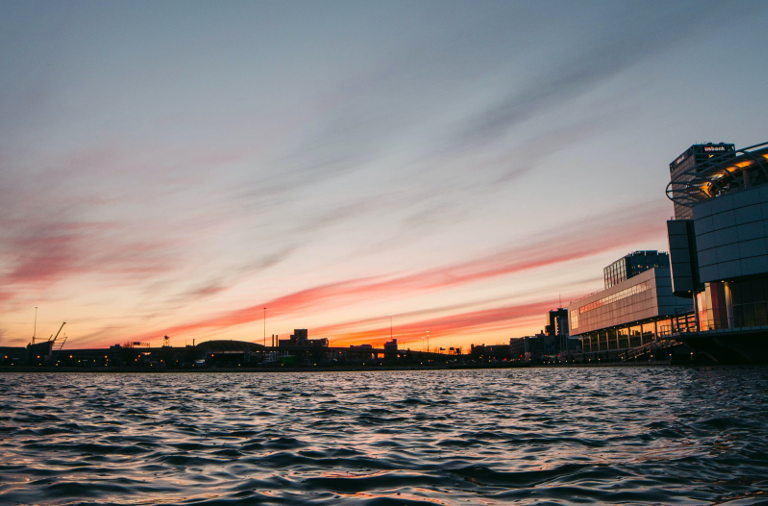 sunset on sea