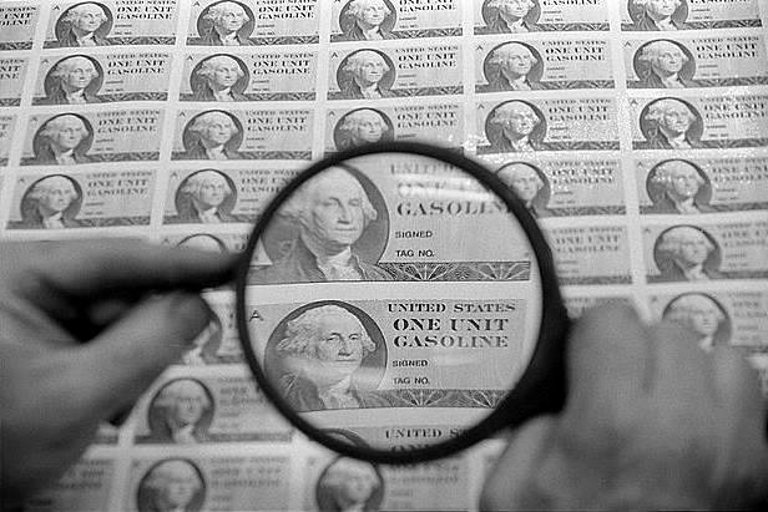 Gasoline ration cards
