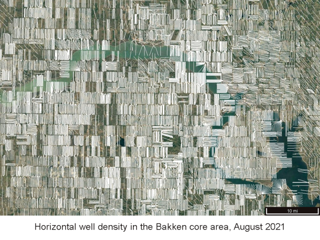 Bakken horizontal well density