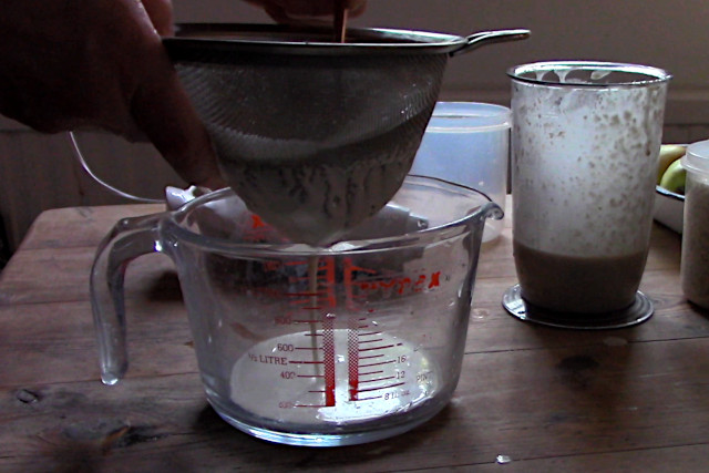 sieving oats