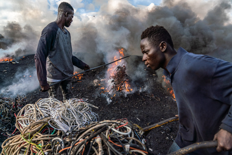 e-waste burning