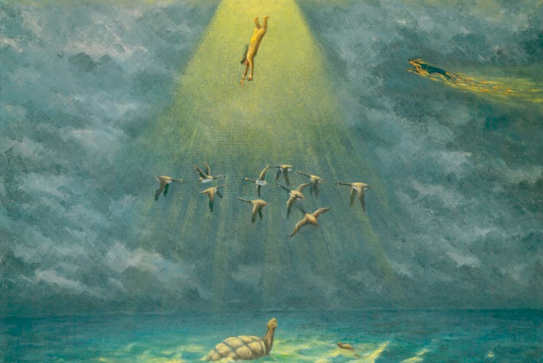 Sky Woman falling