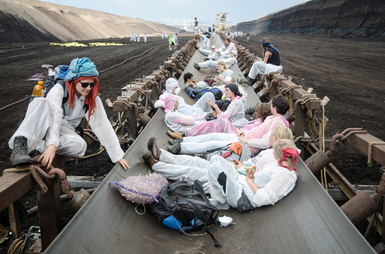 coal mine protest