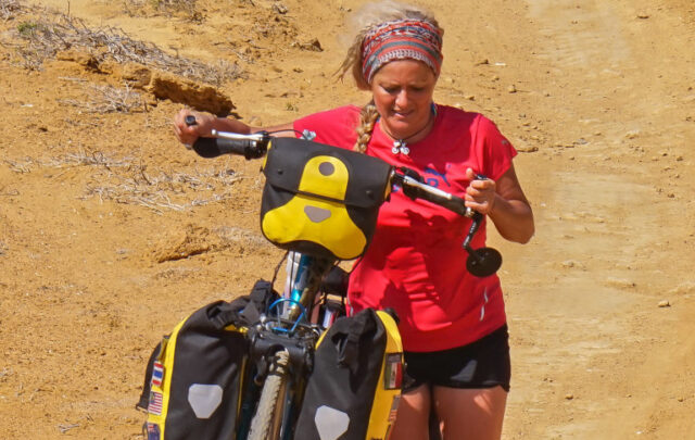 woman on bike