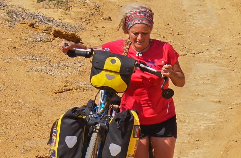 woman on bike