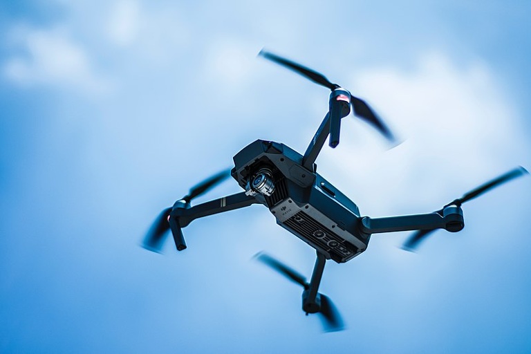 Drone from DJI in flight.