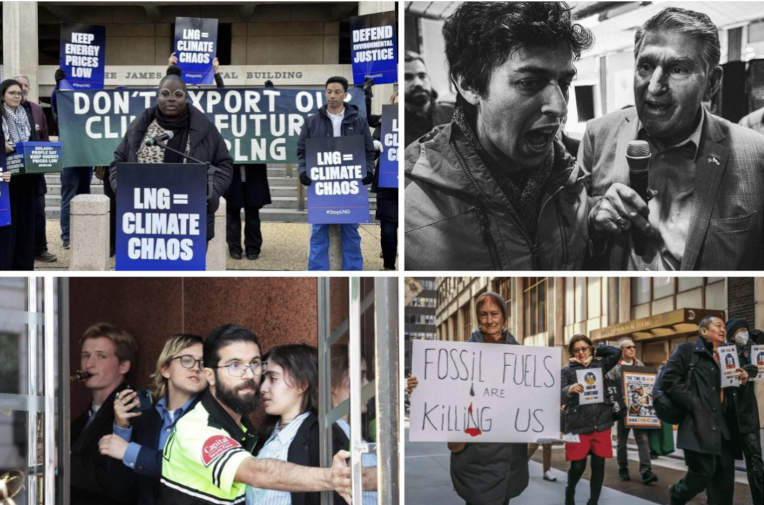 LNG planned protest groups