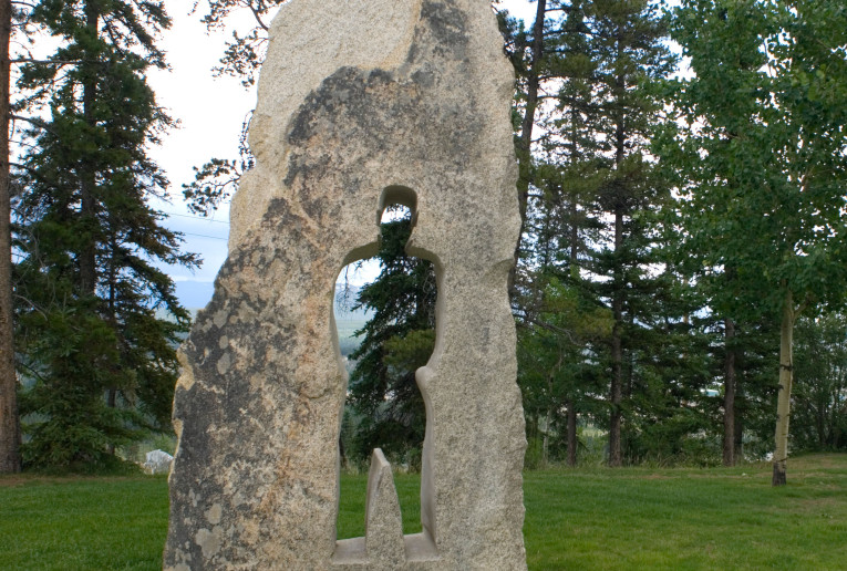 First Nations Landscape Sculpture North End Gallery Whitehorse Yukon Territory Canada.