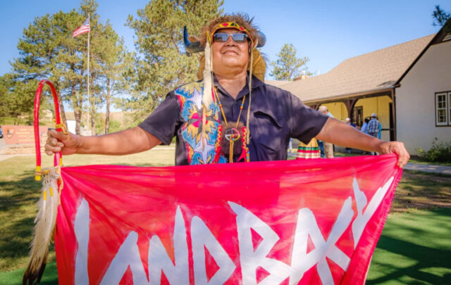 Warren Anthony “Gus” Yellowhair of Tatanka Rez Tourz just after sharing the creation story of the Lakota peoples outside the visitor center at Wind Cave National Park.