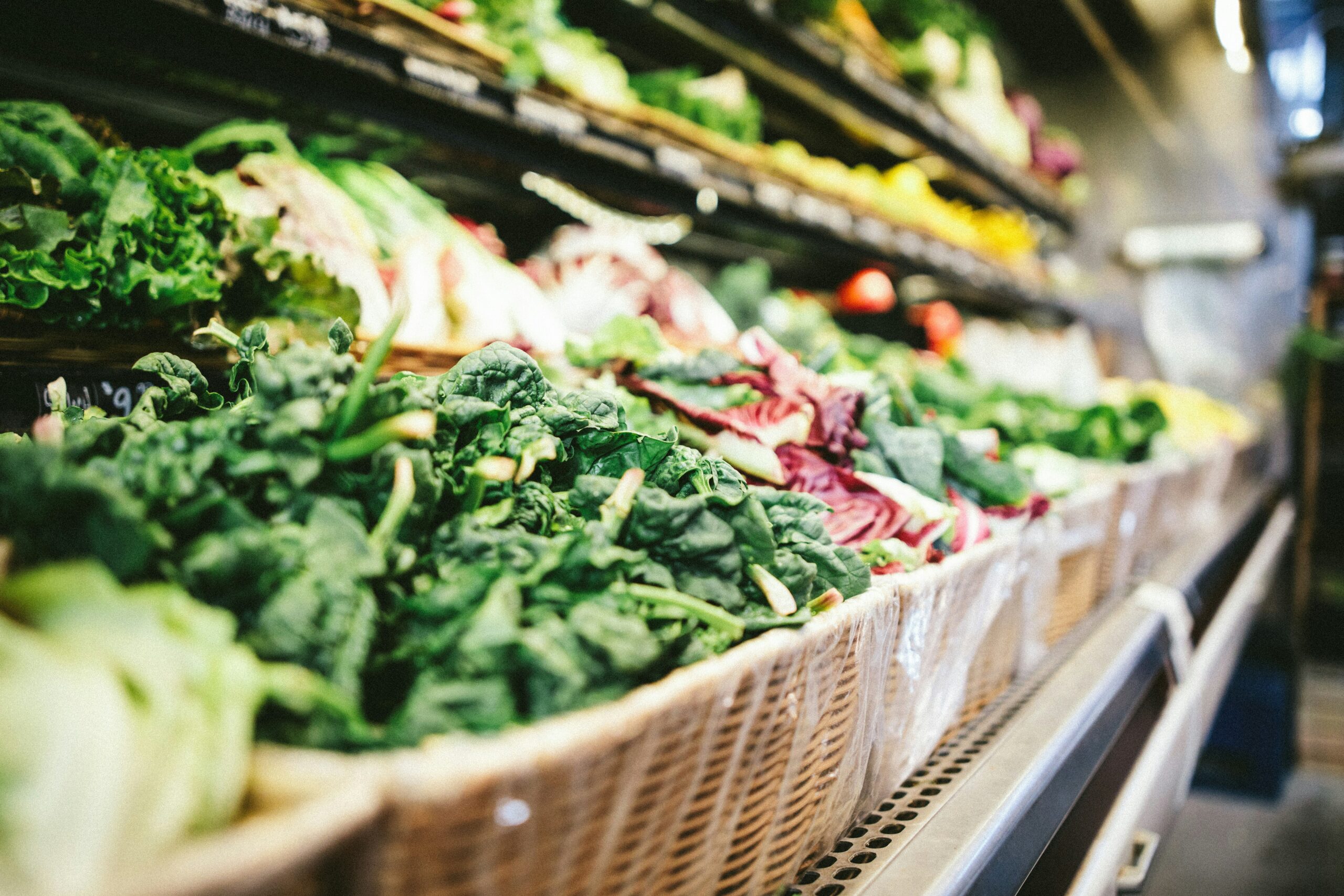 Vegetables in a grocery store